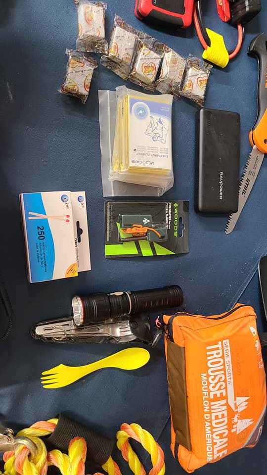 Crossing frozen river