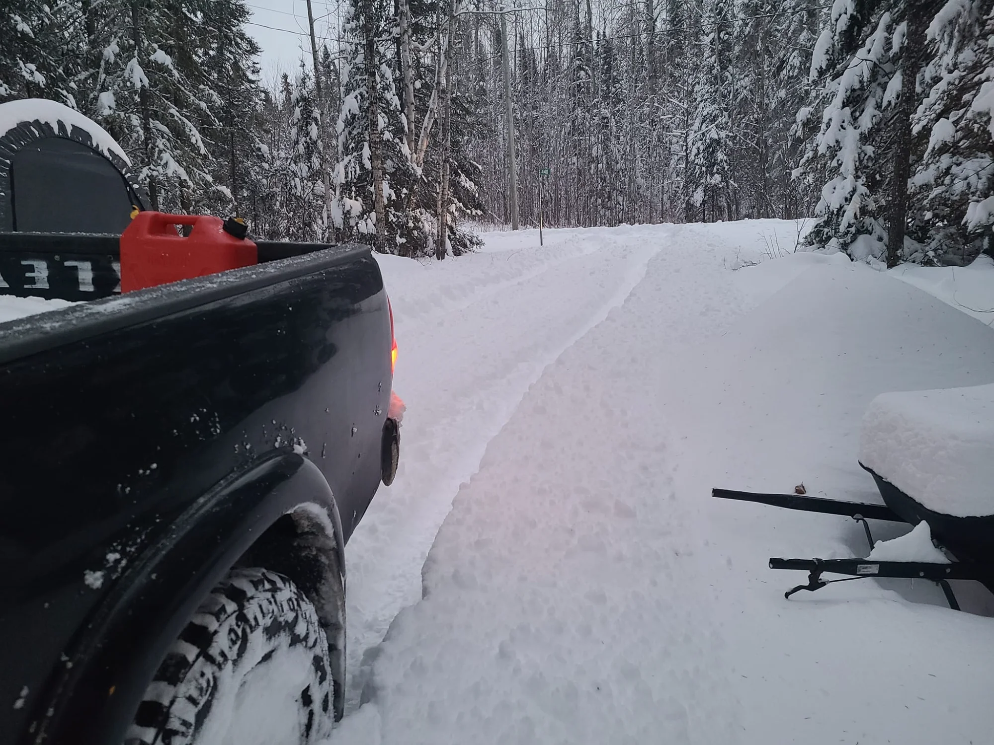 Snowmobile group at James Bay tidal ice